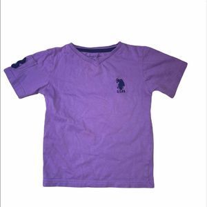 4T nwot US Polo Assn purple v neck shirt